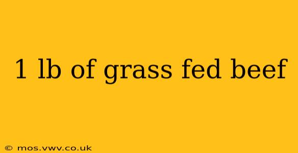 1 lb of grass fed beef