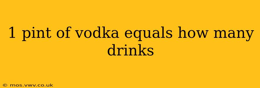 1 pint of vodka equals how many drinks