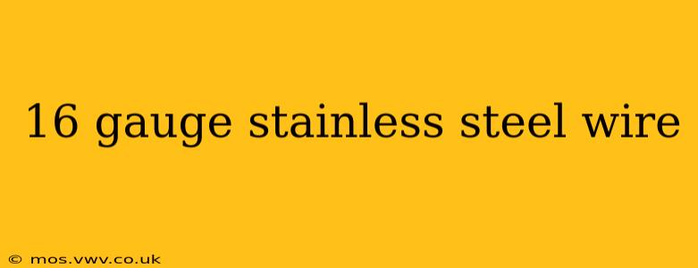 16 gauge stainless steel wire