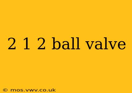 2 1 2 ball valve