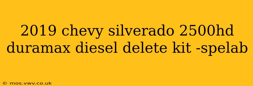 2019 chevy silverado 2500hd duramax diesel delete kit -spelab