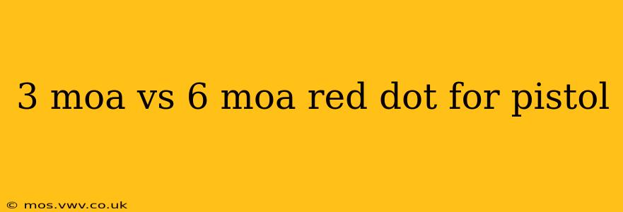 3 moa vs 6 moa red dot for pistol