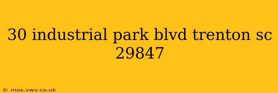 30 industrial park blvd trenton sc 29847
