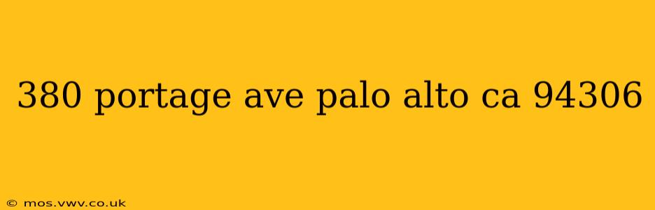 380 portage ave palo alto ca 94306