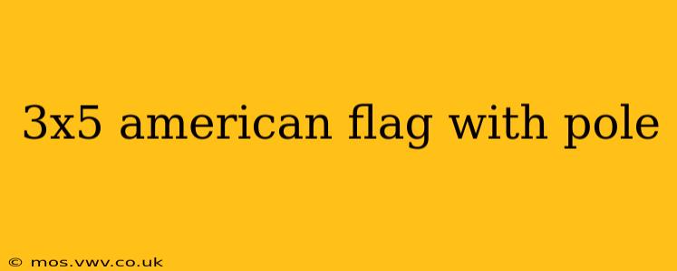3x5 american flag with pole
