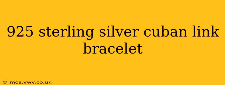 925 sterling silver cuban link bracelet