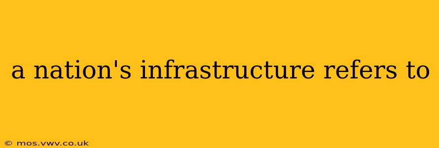 a nation's infrastructure refers to