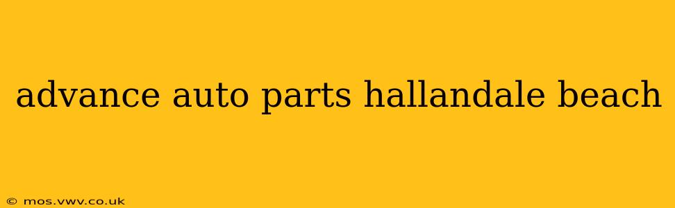 advance auto parts hallandale beach