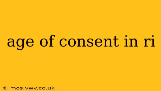 age of consent in ri