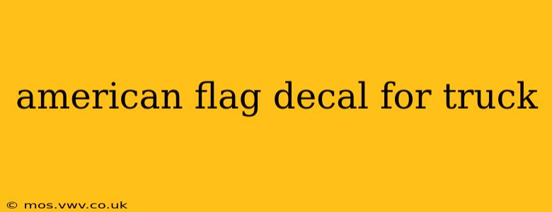 american flag decal for truck