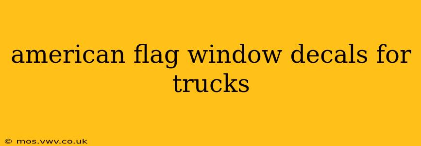american flag window decals for trucks