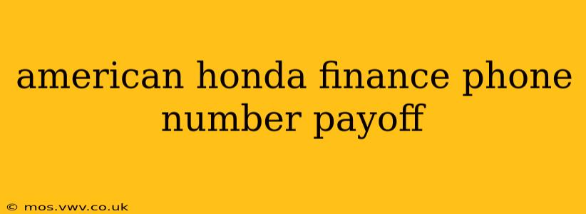 american honda finance phone number payoff