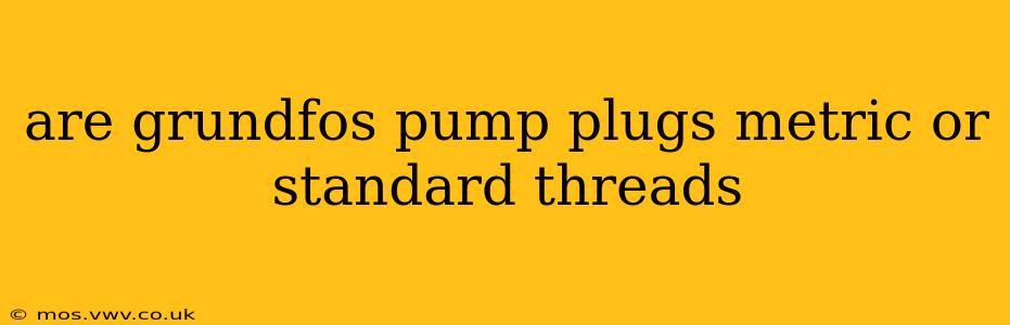are grundfos pump plugs metric or standard threads