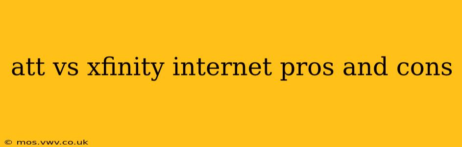 att vs xfinity internet pros and cons