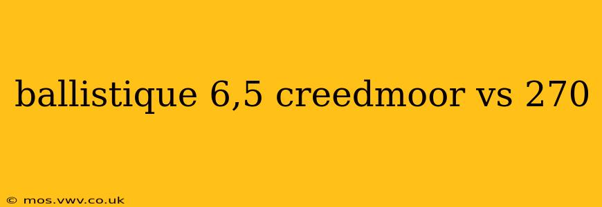 ballistique 6,5 creedmoor vs 270