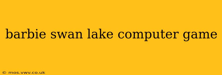 barbie swan lake computer game