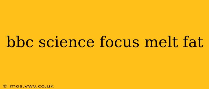 bbc science focus melt fat