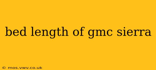 bed length of gmc sierra