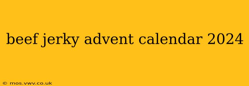 beef jerky advent calendar 2024