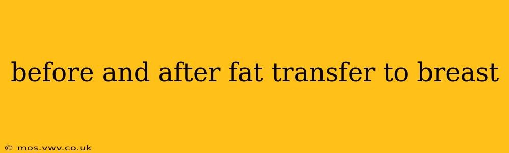 before and after fat transfer to breast