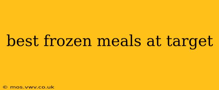 best frozen meals at target