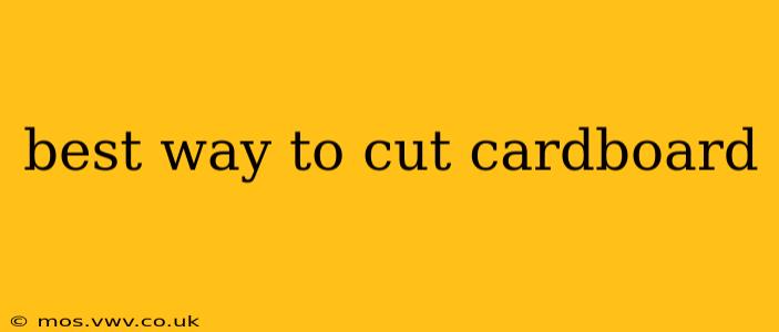 best way to cut cardboard