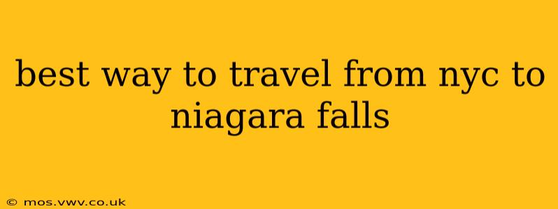 best way to travel from nyc to niagara falls