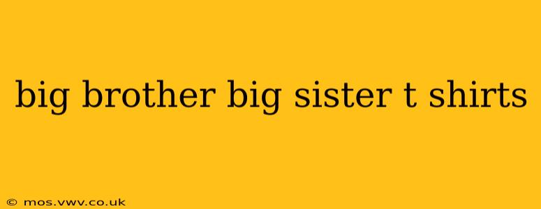 big brother big sister t shirts