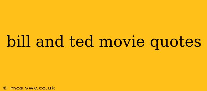 bill and ted movie quotes