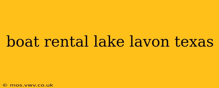 boat rental lake lavon texas