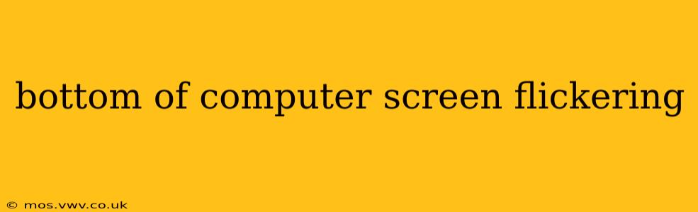 bottom of computer screen flickering
