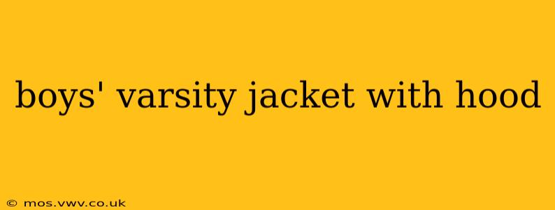 boys' varsity jacket with hood