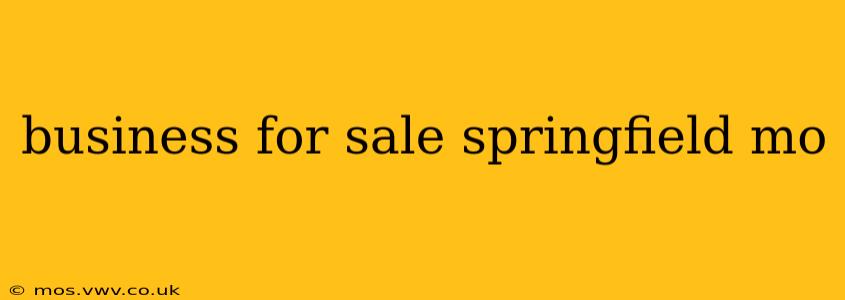 business for sale springfield mo