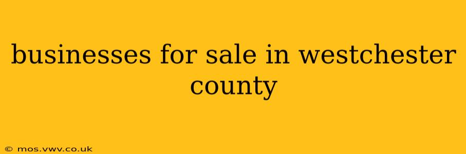 businesses for sale in westchester county