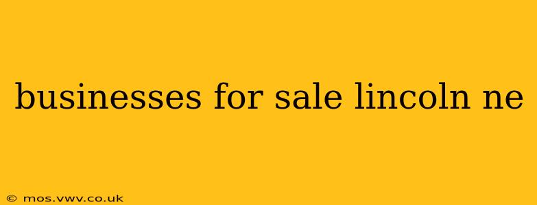 businesses for sale lincoln ne