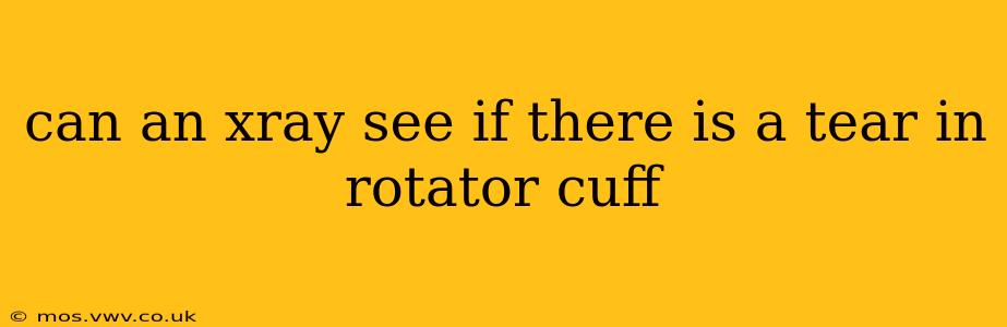can an xray see if there is a tear in rotator cuff