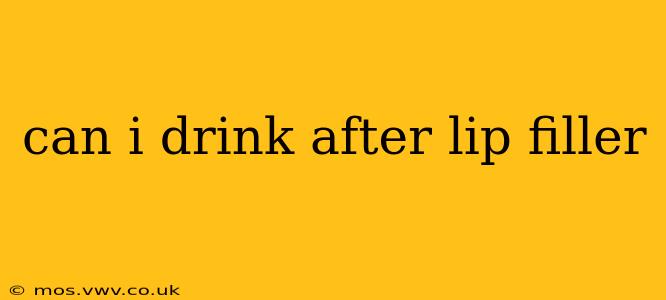 can i drink after lip filler