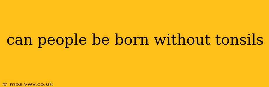 can people be born without tonsils