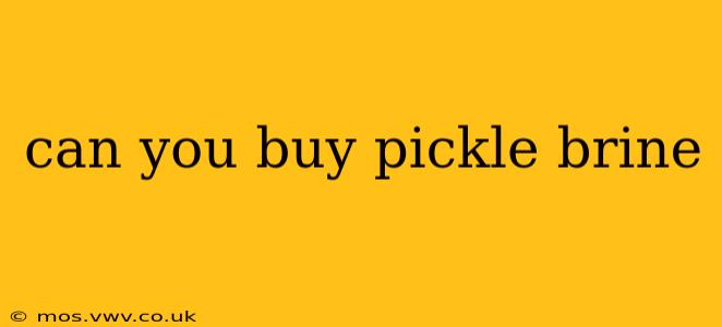 can you buy pickle brine