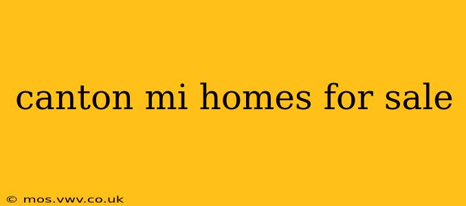 canton mi homes for sale