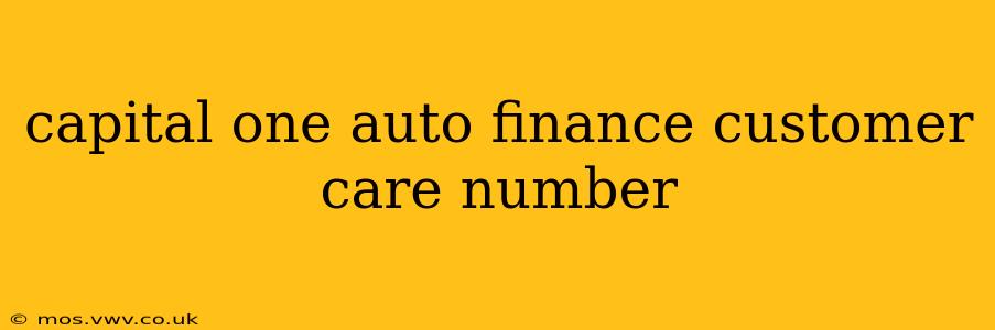 capital one auto finance customer care number