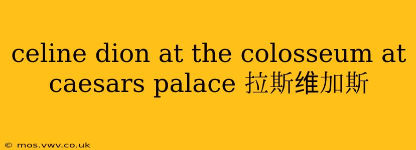 celine dion at the colosseum at caesars palace 拉斯维加斯