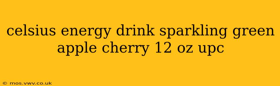 celsius energy drink sparkling green apple cherry 12 oz upc
