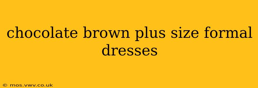 chocolate brown plus size formal dresses