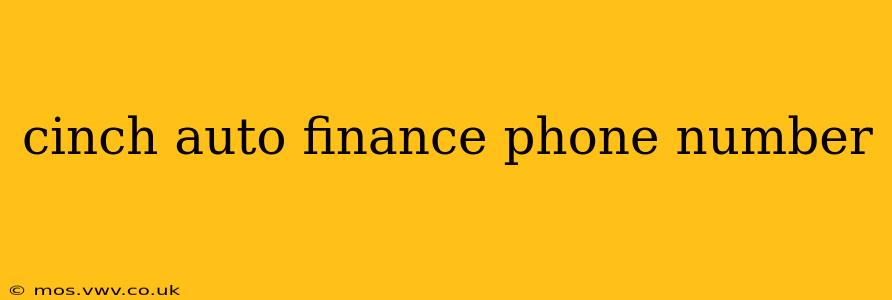 cinch auto finance phone number