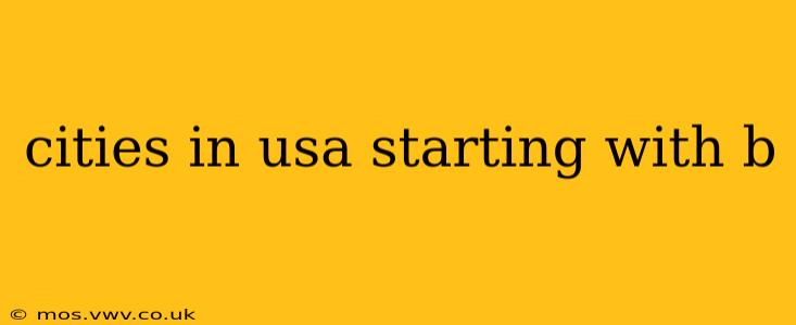 cities in usa starting with b