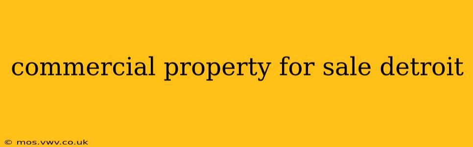 commercial property for sale detroit