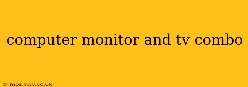 computer monitor and tv combo