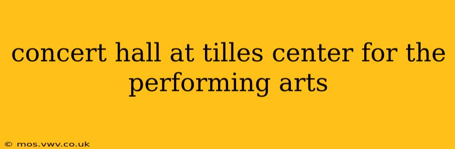 concert hall at tilles center for the performing arts