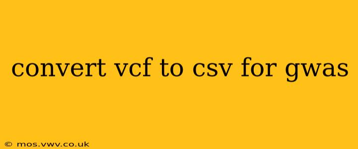 convert vcf to csv for gwas